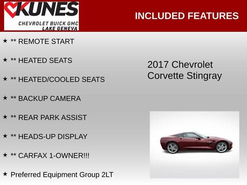 Long Beach Red Metallic Tintcoat 2017 Chevrolet Corvette Stingray