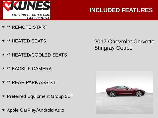 Long Beach Red Metallic Tintcoat 2017 Chevrolet Corvette Stingray