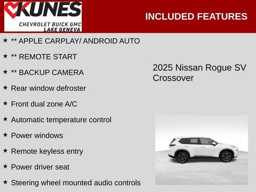 Everest White Pearl 2025 Nissan Rogue SV