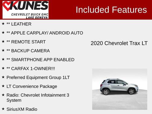 Silver Ice Metallic 2020 Chevrolet Trax LT