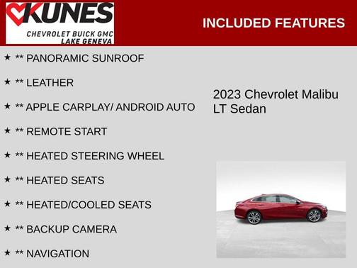 Radiant Red Tintcoat 2023 Chevrolet Malibu FWD 2LT