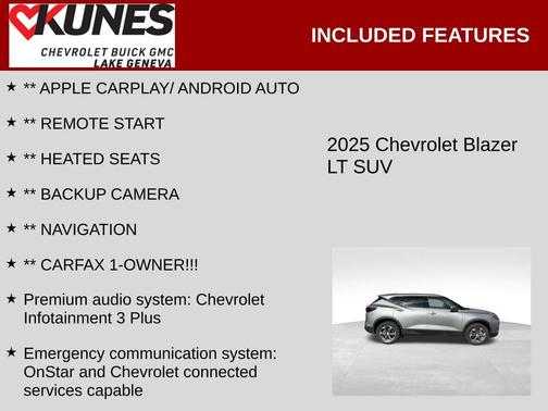 Sterling Gray Metallic 2025 Chevrolet Blazer 2LT