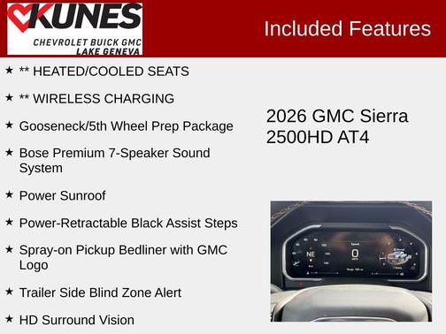 Summit White 2026 GMC Sierra 2500 AT4