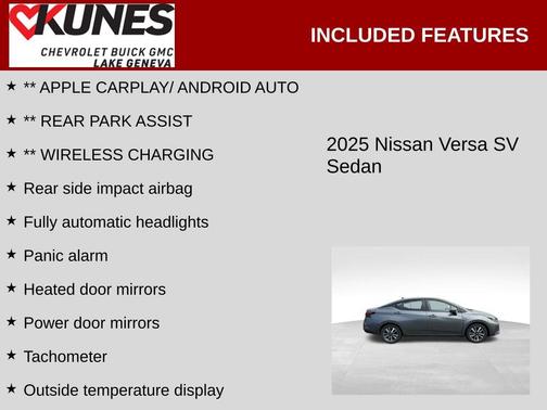 Gun Metallic 2025 Nissan Versa 1.6 SV