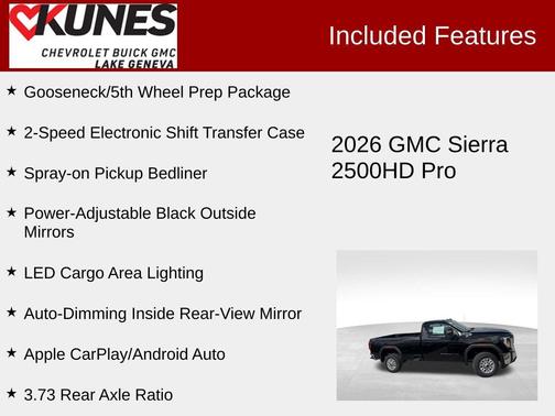 Onyx Black 2026 GMC Sierra 2500 Pro