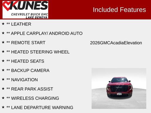 2026 GMC Acadia AWD Elevation