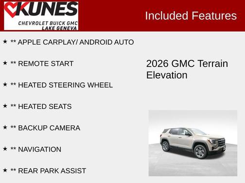 Riverstone Metallic 2026 GMC Terrain FWD Elevation