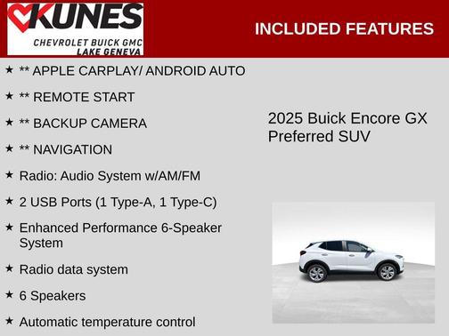 Summit White 2025 Buick Encore GX Preferred
