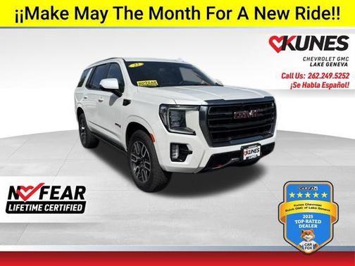 White Frost Tricoat 2022 GMC Yukon 4WD AT4