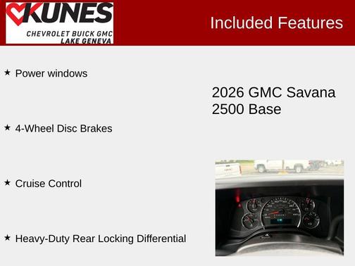 Summit White 2026 GMC Savana 2500 Work Van