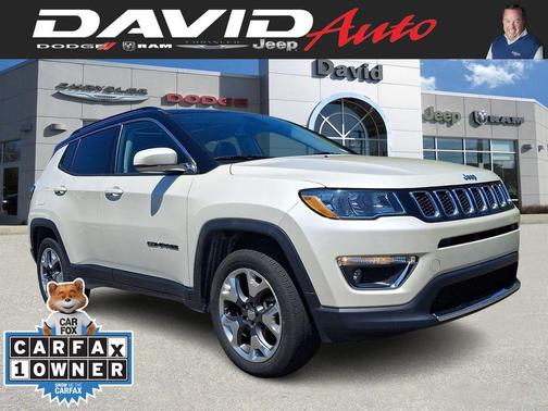 Pearl White Tri-Coat 2019 Jeep Compass Limited