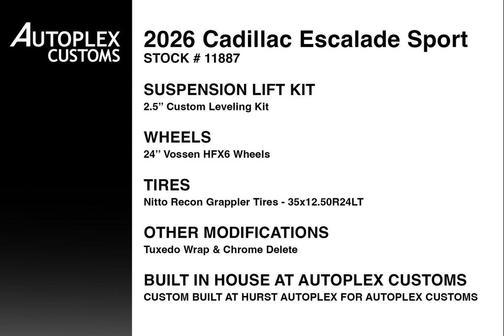 Vibrant White Tricoat 2026 Cadillac Escalade Sport