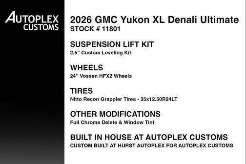 Onyx Black 2026 GMC Yukon XL Denali Ultimate