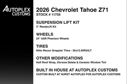 Sterling Gray Metallic 2026 Chevrolet Tahoe 4WD Z71