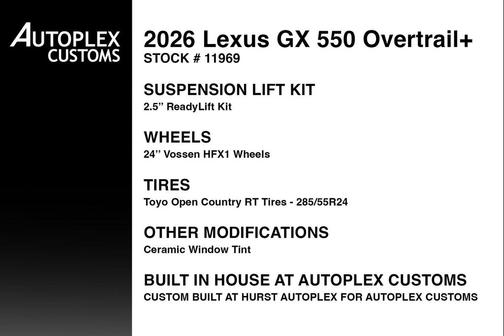 Earth/Black Roof 2026 Lexus GX 550 Overtrail+
