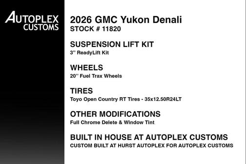 Onyx Black 2026 GMC Yukon Denali