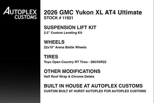Sterling Metallic 2026 GMC Yukon XL 4WD AT4 Ultimate