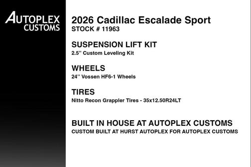 Black Raven 2026 Cadillac Escalade Sport