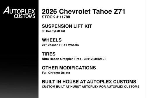 Black 2026 Chevrolet Tahoe 4WD Z71