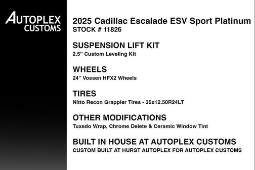 Crystal White Tricoat 2025 Cadillac Escalade ESV Sport Platinum