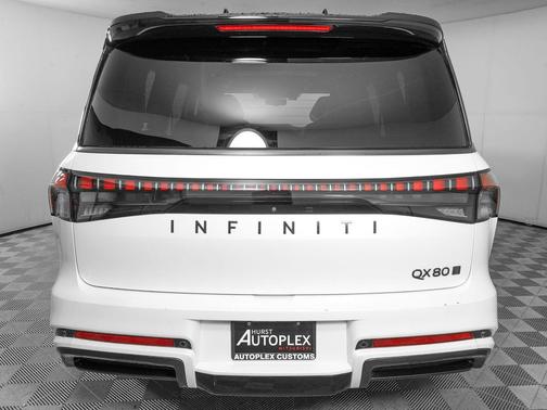 Radiant White/Black Obsidian 2025 INFINITI QX80 AUTOGRAPH AWD