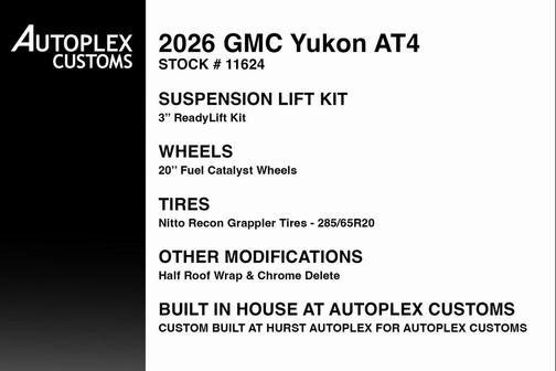 Summit White 2026 GMC Yukon 4WD AT4
