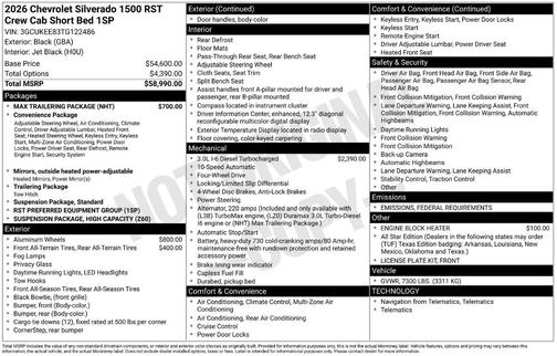 2026 Chevrolet Silverado 1500 RST