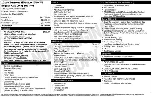 2026 Chevrolet Silverado 1500 WT