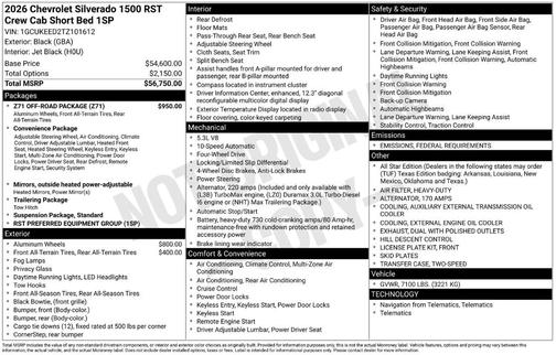 2026 Chevrolet Silverado 1500 RST