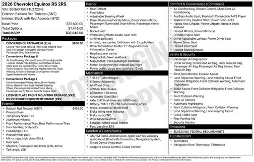 2026 Chevrolet Equinox RS