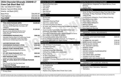 2026 Chevrolet Silverado 2500 LT