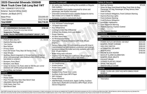 2025 Chevrolet Silverado 3500 WT