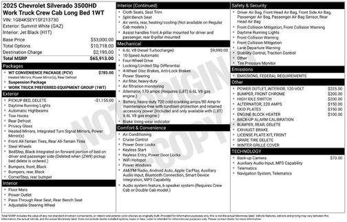 2025 Chevrolet Silverado 3500 WT