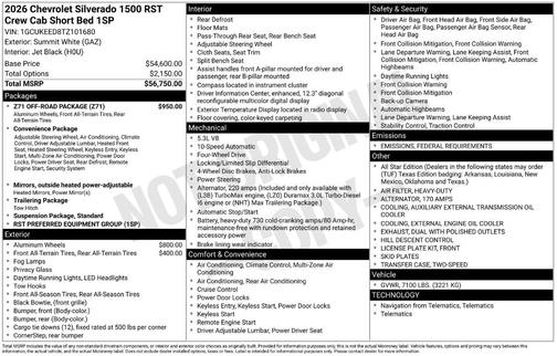 2026 Chevrolet Silverado 1500 RST