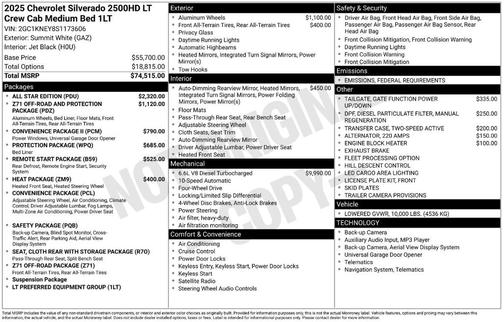 2025 Chevrolet Silverado 2500 LT
