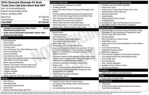 2024 Chevrolet Silverado EV WT