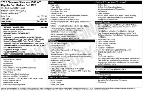 2026 Chevrolet Silverado 1500 WT