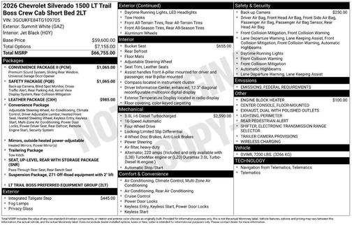 2026 Chevrolet Silverado 1500 LT Trail Boss