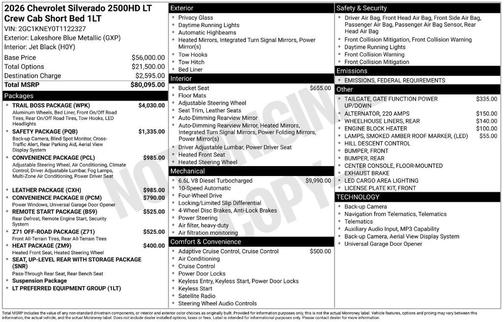 2026 Chevrolet Silverado 2500 LT