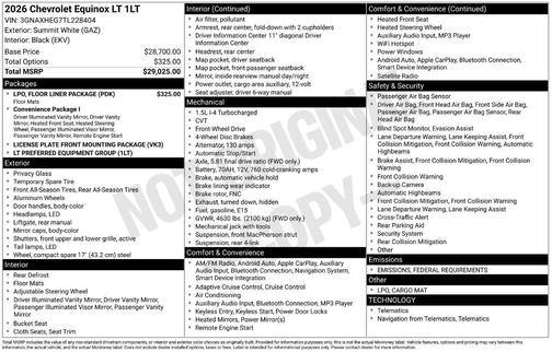 2026 Chevrolet Equinox LT