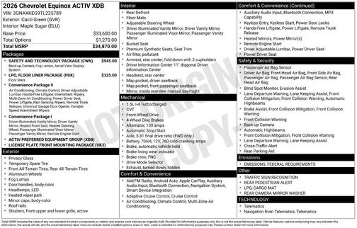 2026 Chevrolet Equinox ACTIV