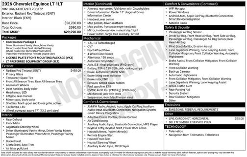 2026 Chevrolet Equinox LT