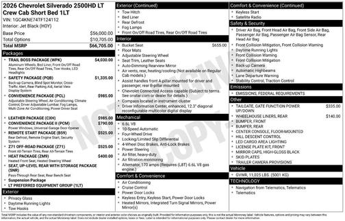 2026 Chevrolet Silverado 2500 LT