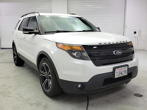 White Platinum Metallic Tri-Coat 2015 Ford Explorer Sport