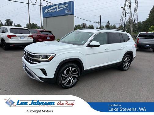 Oryx White Pearl 2021 Volkswagen Atlas 3.6L SEL Premium
