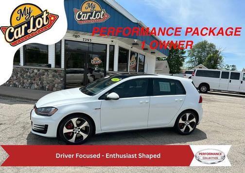 Pure White 2016 Volkswagen Golf GTI 2.0T Autobahn w/Performance Package 4-Door
