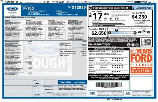 Oxford White 2016 Ford F-150 Lariat