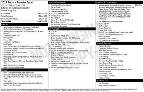 2023 Subaru Forester 2.5i Sport