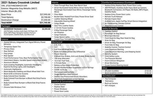 2021 Subaru Crosstrek Limited