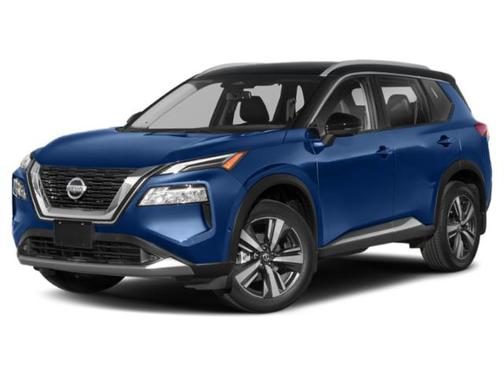 Caspian Blue Metallic/Super Black 2023 Nissan Rogue Platinum